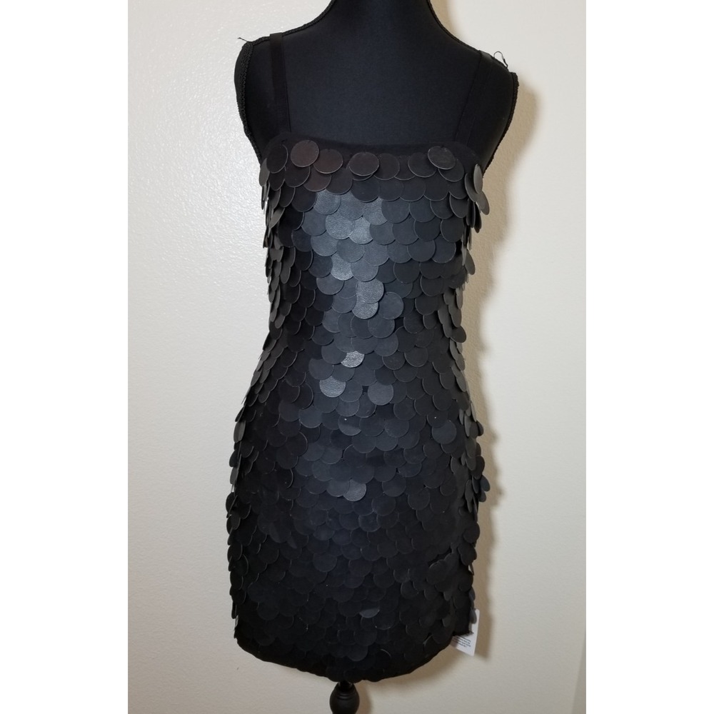Asos Design Sz 6 Black Big Sequin Mini Dress Cocktail Prom HOCO Club Formal NWT
